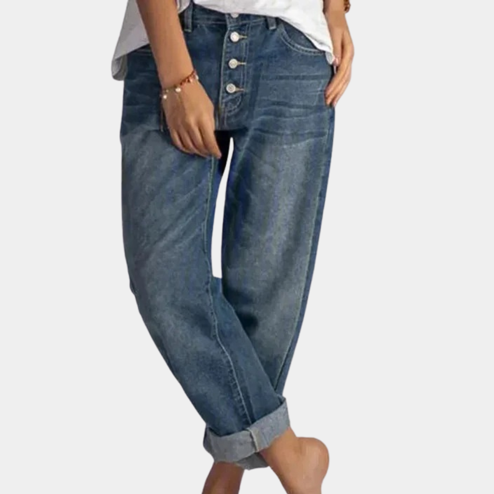 Fashionable High-Waist Jeans for Women - Elvira-32-State of Style