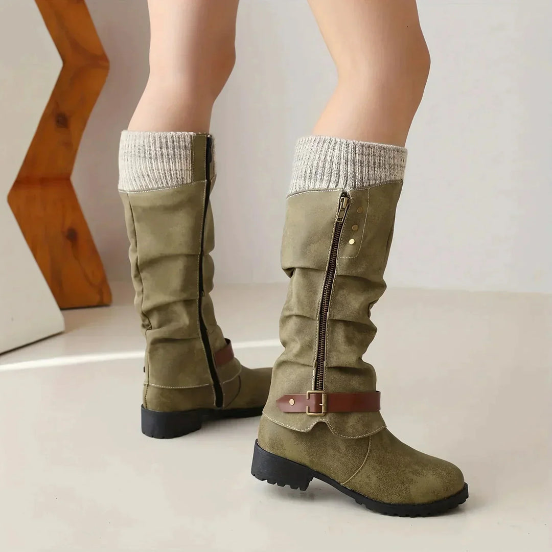 Fashionable High Women’s Boots - Isabella-Black-3-State of Style