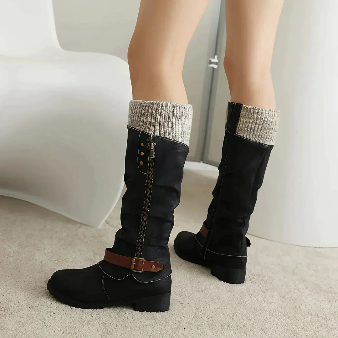 Fashionable High Women’s Boots - Isabella-Black-3-State of Style