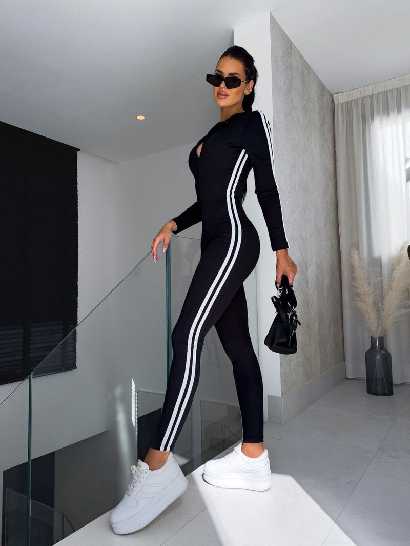 Fashionable Ladies Jumpsuit - Luna-Black-S/M-State of Style