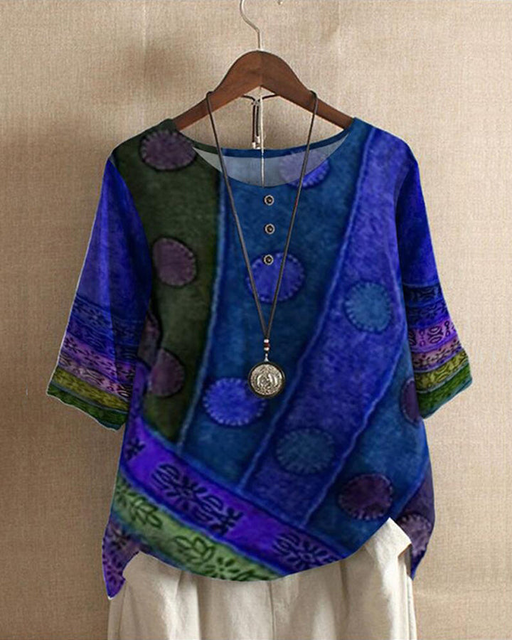Fashionable Ladies Top - Eva-Blue-S-State of Style