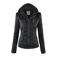 Fashionable Leather Jacket - Zara-Black-S-State of Style