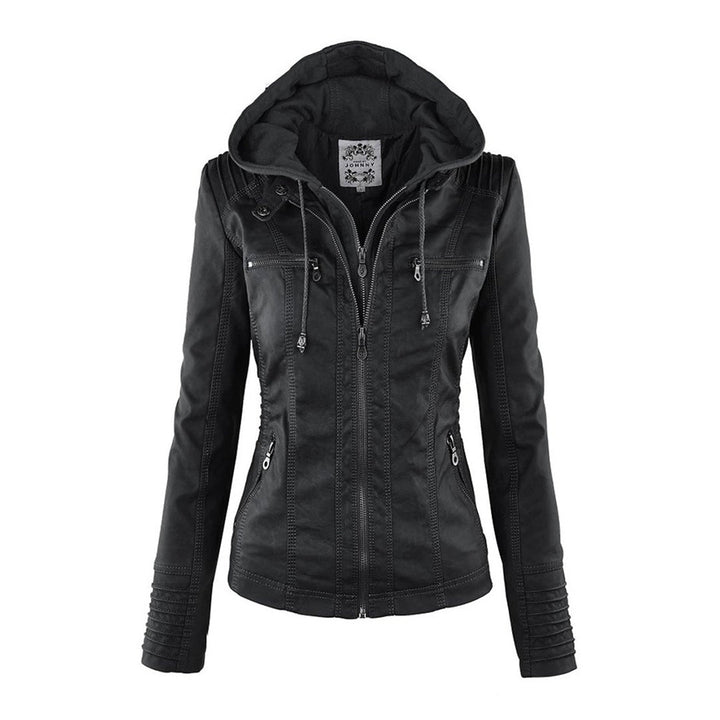 Fashionable Leather Jacket - Zara-Black-S-State of Style