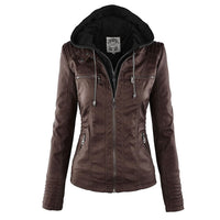 Fashionable Leather Jacket - Zara-Brown-S-State of Style