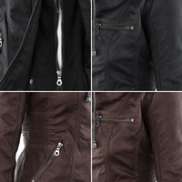 Fashionable Leather Jacket - Zara-Khaki-S-State of Style