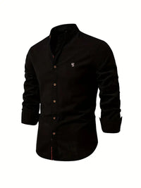 Fashionable men's shirt for spring - Leon-Black-XS-State of Style