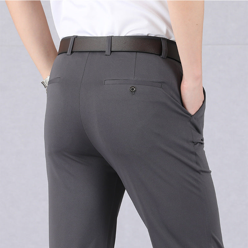 Fashionable Men's Stretch Trousers - Nolan-Grey-9-State of Style