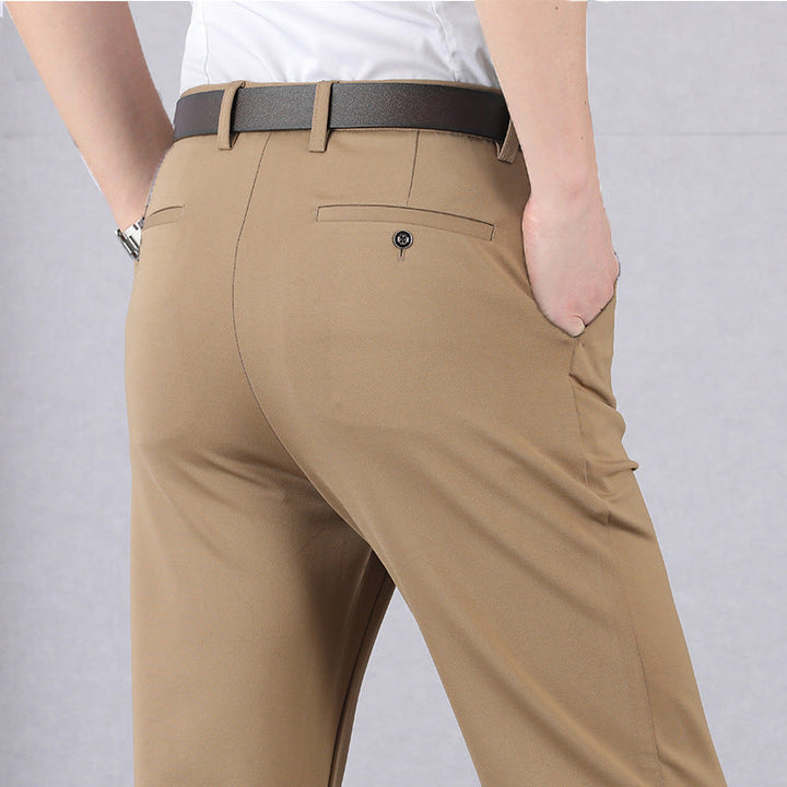 Fashionable Men's Stretch Trousers - Nolan-Khaki-9-State of Style