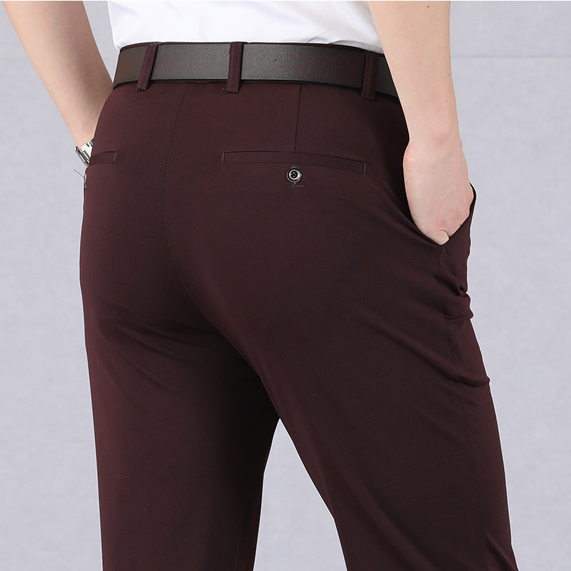 Fashionable Men's Stretch Trousers - Nolan-Red-9-State of Style
