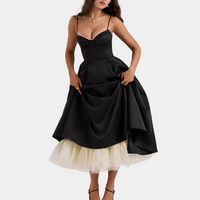 Fashionable Midi Dress - Elena-Black-2XS-State of Style