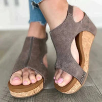 Fashionable Orthopaedic Women's Wedge Sandals - Lara Wegner-Taupe-3.0-State of Style