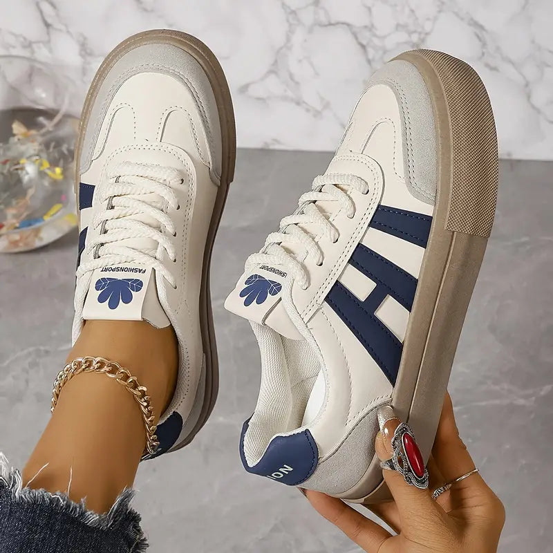 Fashionable Platform Sneakers for Women – Talia-Blue-3-State of Style