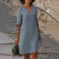 Fashionable Summer Dress - Sofia-Grey-S-State of Style