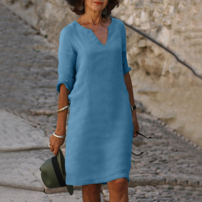 Fashionable Summer Dress - Sofia-Light Blue-S-State of Style