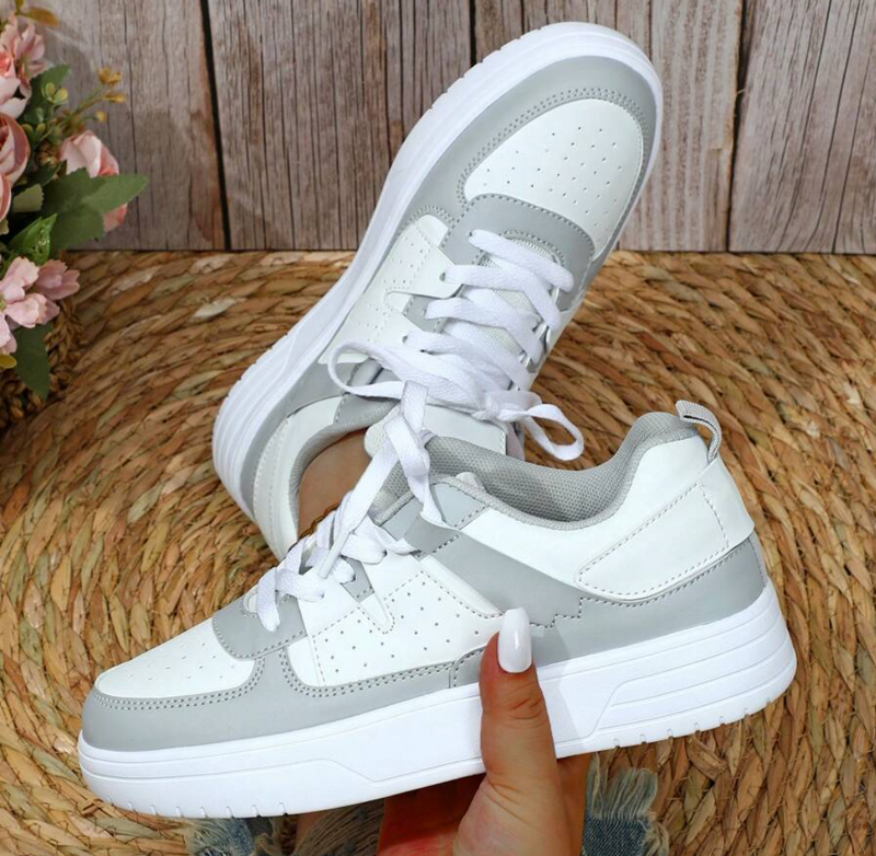 Fashionable Women's Sneakers - Naya-Grey-4-State of Style