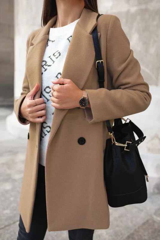 Fashionable Wool Ladies Winter Coat - Eleanor-Brown-S-State of Style