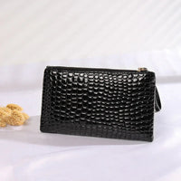 Fashionista's Crocodile Wristlet Bag-Black-State of Style