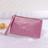 Fashionista's Crocodile Wristlet Bag-Purple-State of Style