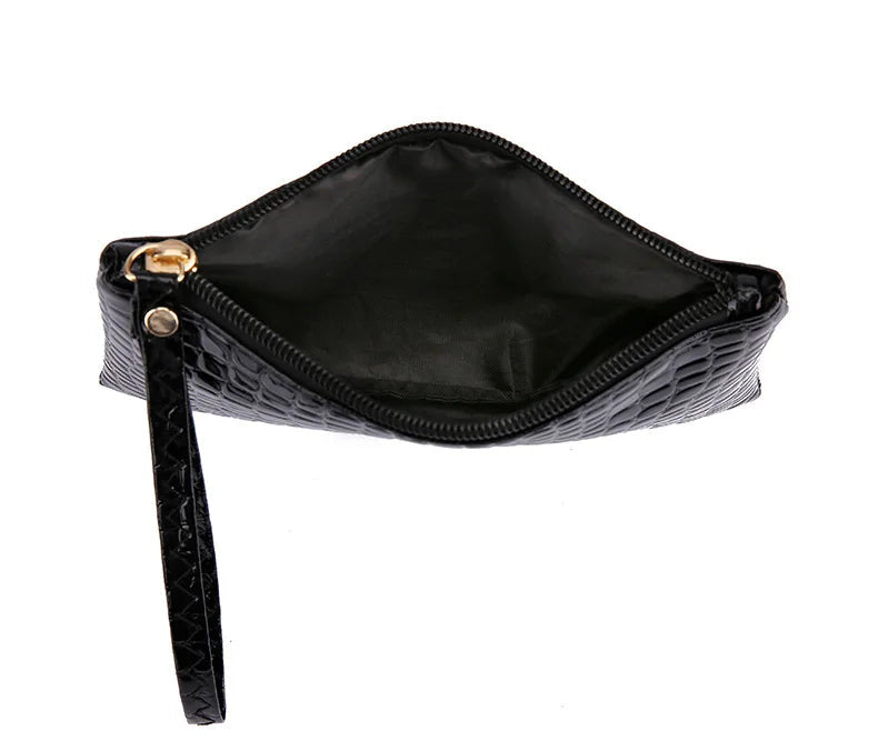 Fashionista's Crocodile Wristlet Bag-Purple-State of Style