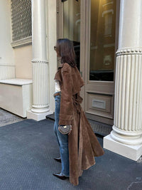 Faux Suede Winter Jacket for Women - Sorina-S-State of Style