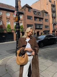 Faux Suede Winter Jacket for Women - Sorina-S-State of Style