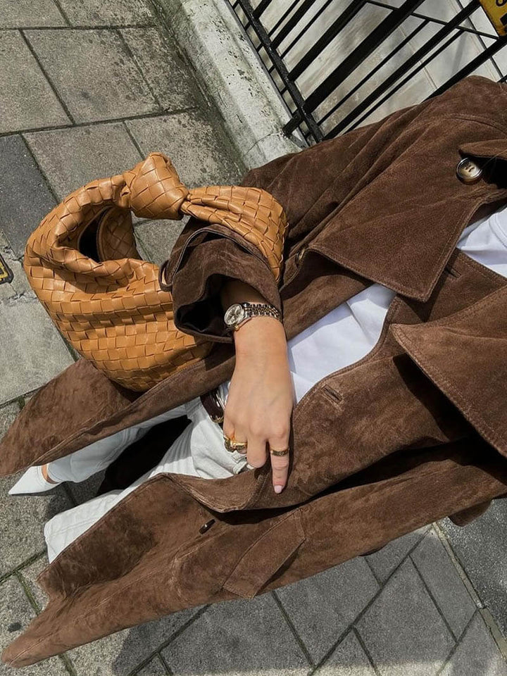 Faux Suede Winter Jacket for Women - Sorina-S-State of Style