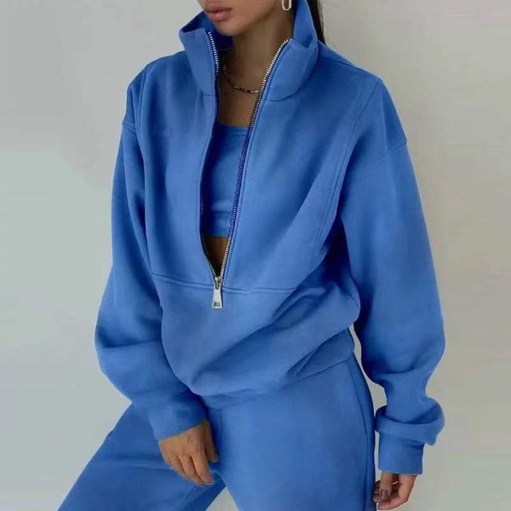 FayesSuit | Sporty & Stylish Women's Tracksuit-Black-S-State of Style