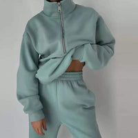 FayesSuit | Sporty & Stylish Women's Tracksuit-Black-S-State of Style