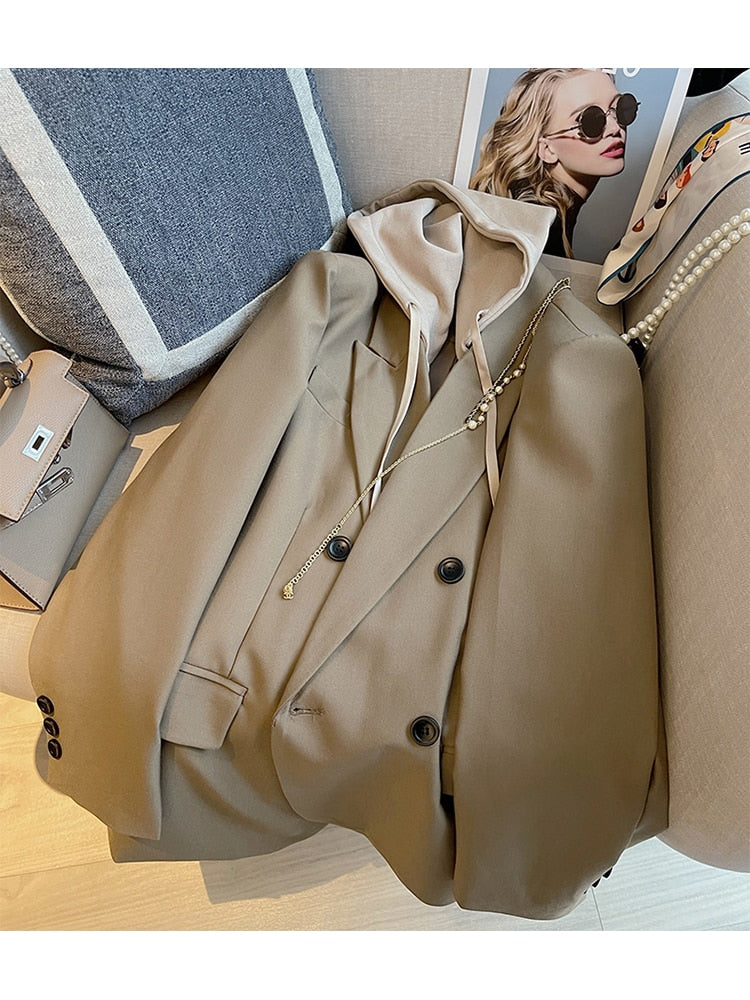 FaysBlazer | Trendy Oversized Hooded Blazer for Women-Photo Colour-M-State of Style