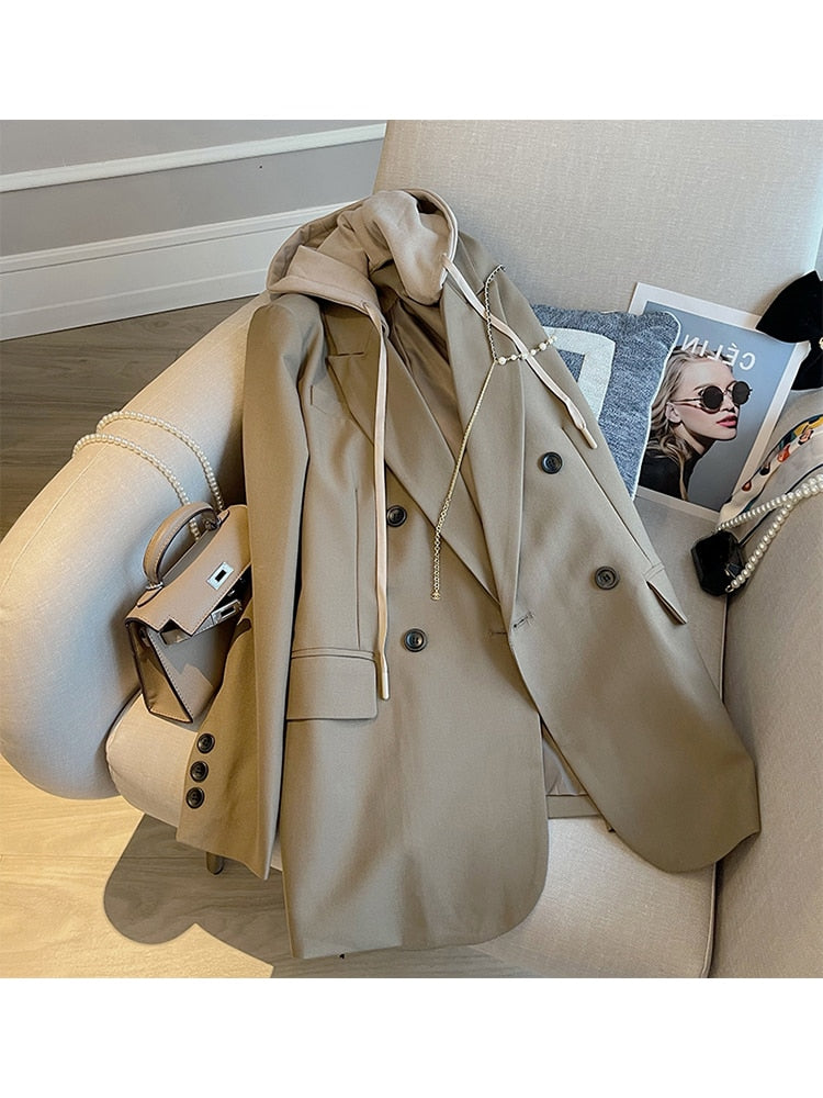 FaysBlazer | Trendy Oversized Hooded Blazer for Women-Photo Colour-M-State of Style