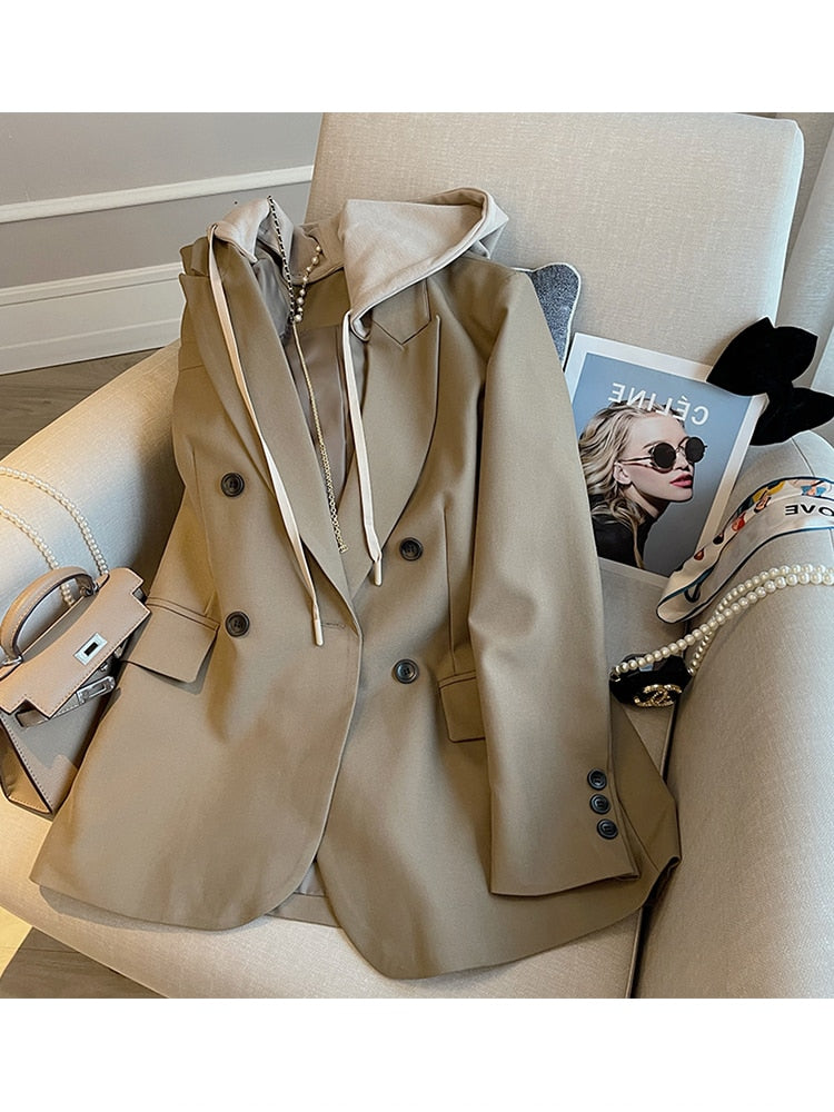 FaysBlazer | Trendy Oversized Hooded Blazer for Women-Photo Colour-M-State of Style