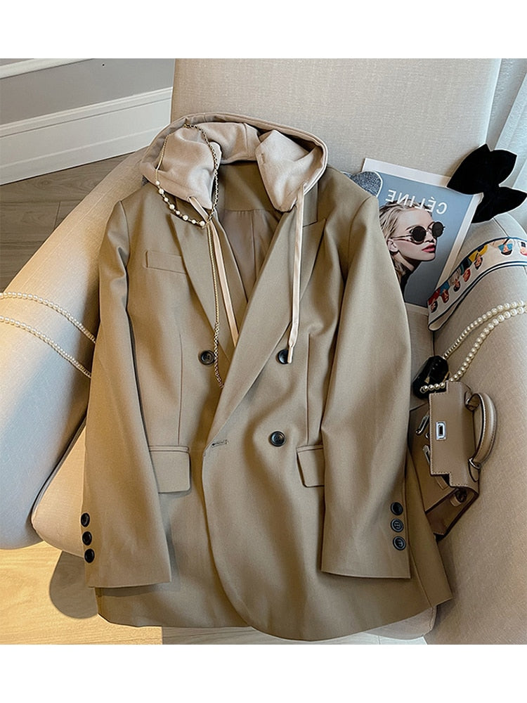 FaysBlazer | Trendy Oversized Hooded Blazer for Women-Photo Colour-M-State of Style
