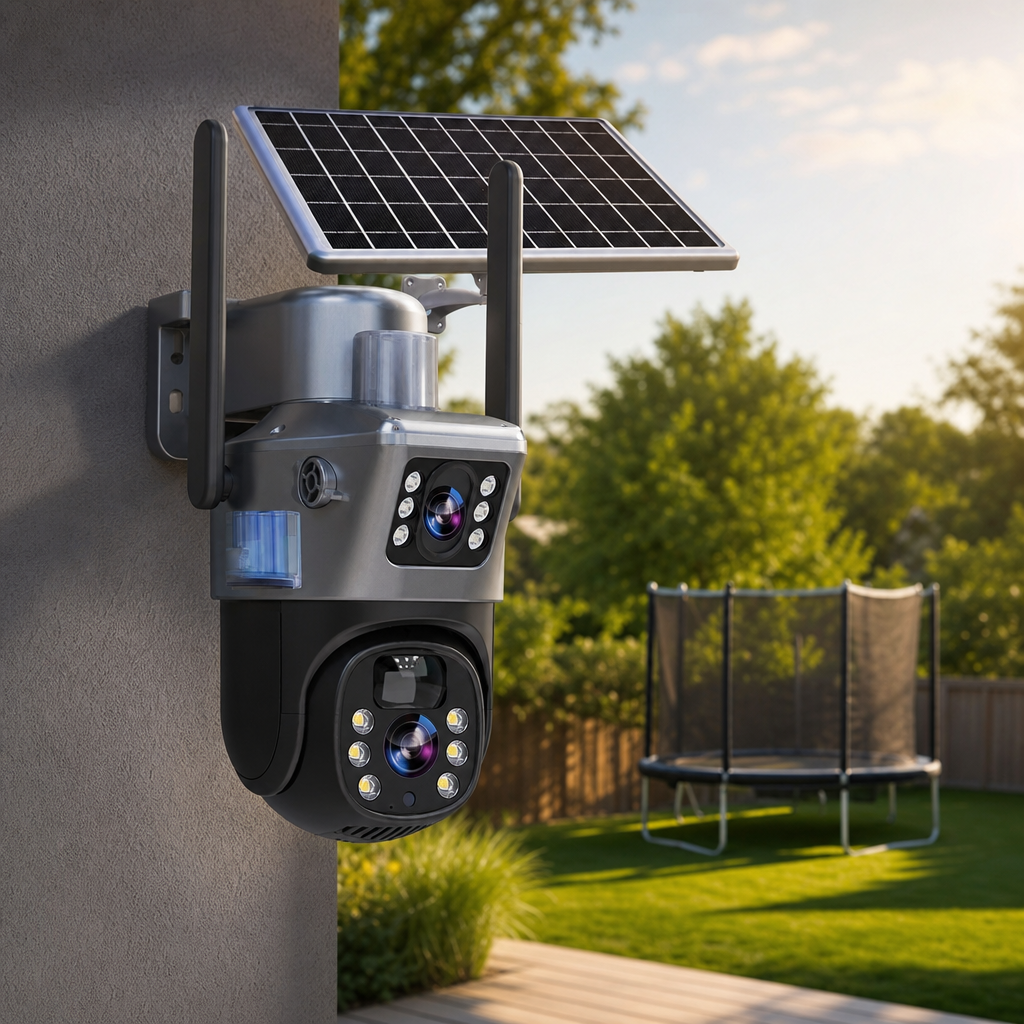 Wireless Outdoor Camera with Solar Panel & 360° View – VigilPro