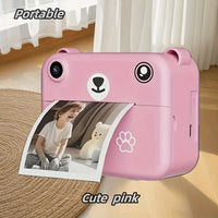 Instant camera for children with 1080p video, print function and accessories