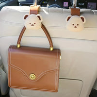 Car seat-back hooks with bear motif – handy storage solution for on-the-go (buy one, get one free)