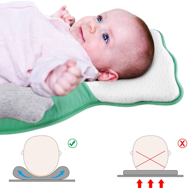 Soft positioning pillow for newborns with leg support – CozyNest