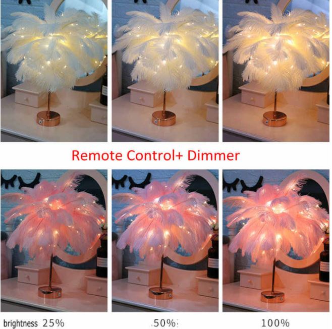 Feather Lamp | Elegant & Soft Ambient Lighting-Pink-State of Style