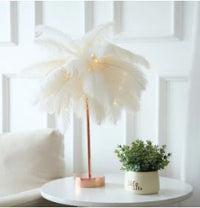 Feather Lamp | Elegant & Soft Ambient Lighting-White-State of Style