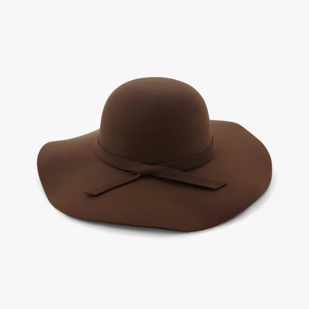Fedora women's hat made of wool felt – Marveil-Dark brown-State of Style