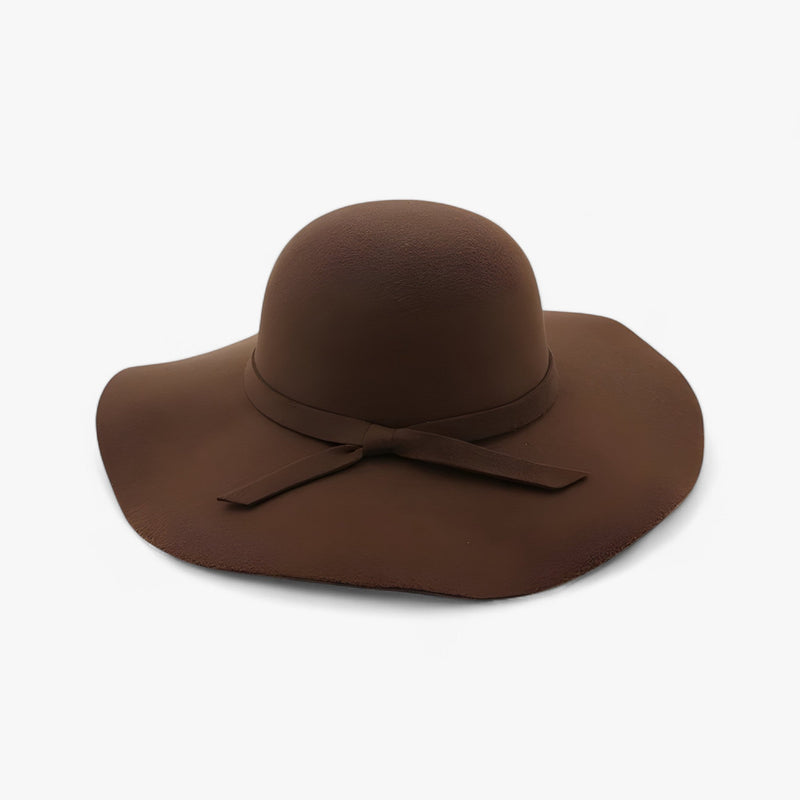 Fedora women's hat made of wool felt – Marveil-Dark brown-State of Style