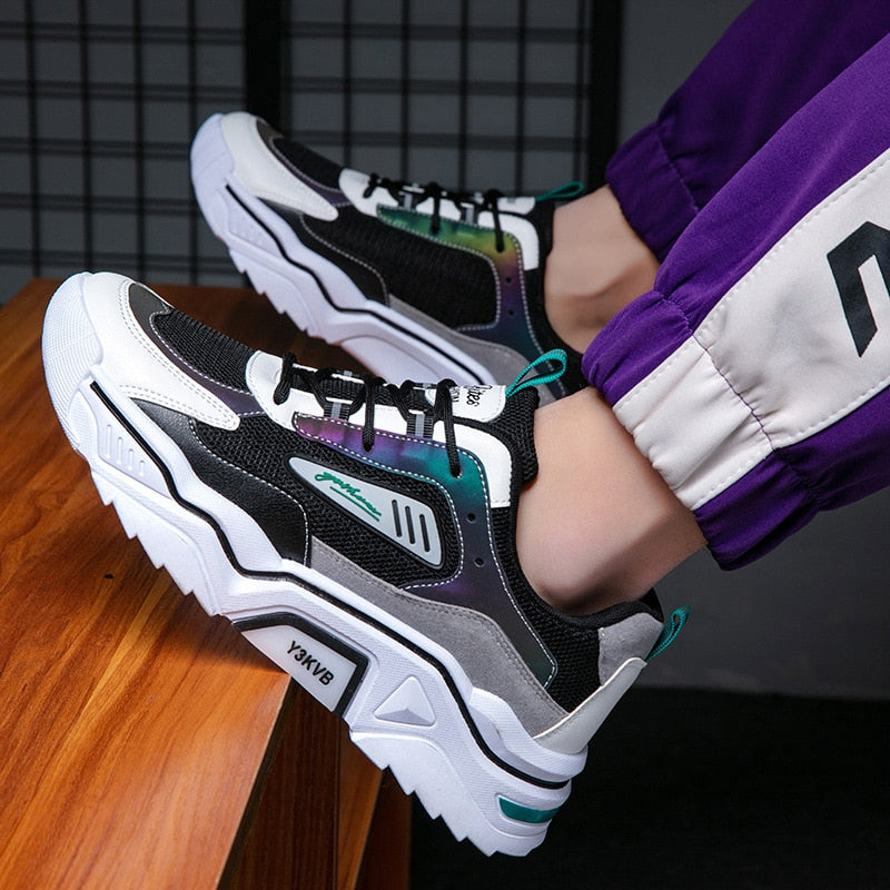 FemkesSneaks | Stylish & Comfortable Women's Sneakers-Black and Green-8.0-State of Style