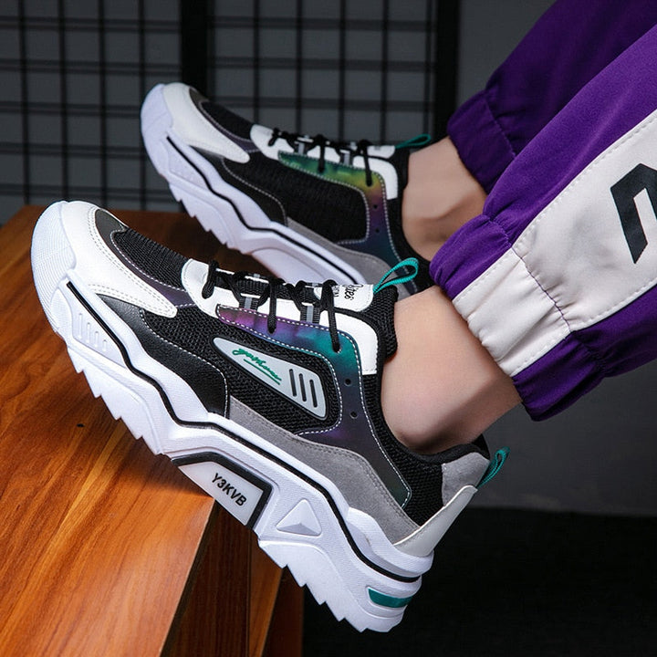 FemkesSneaks | Stylish & Comfortable Women's Sneakers-Black and Green-8.0-State of Style