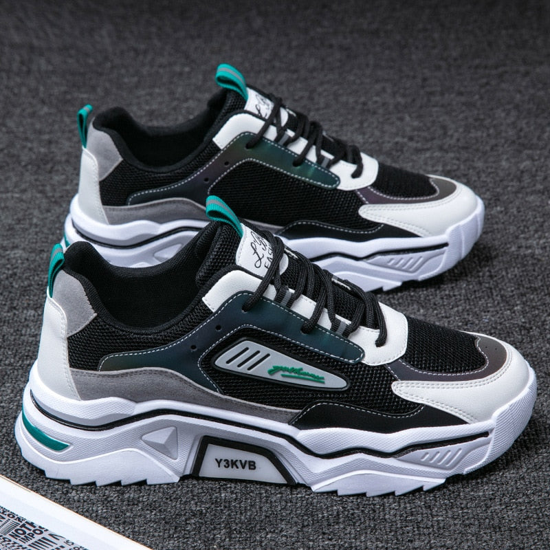 FemkesSneaks | Stylish & Comfortable Women's Sneakers-Black and Green-8.0-State of Style