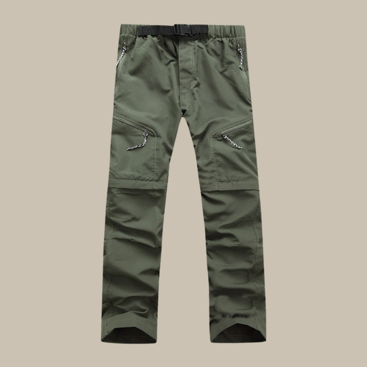 Fergus - Zip-Off Outdoor Pants | Convertible Adventure Trousers-Army Green-M-State of Style