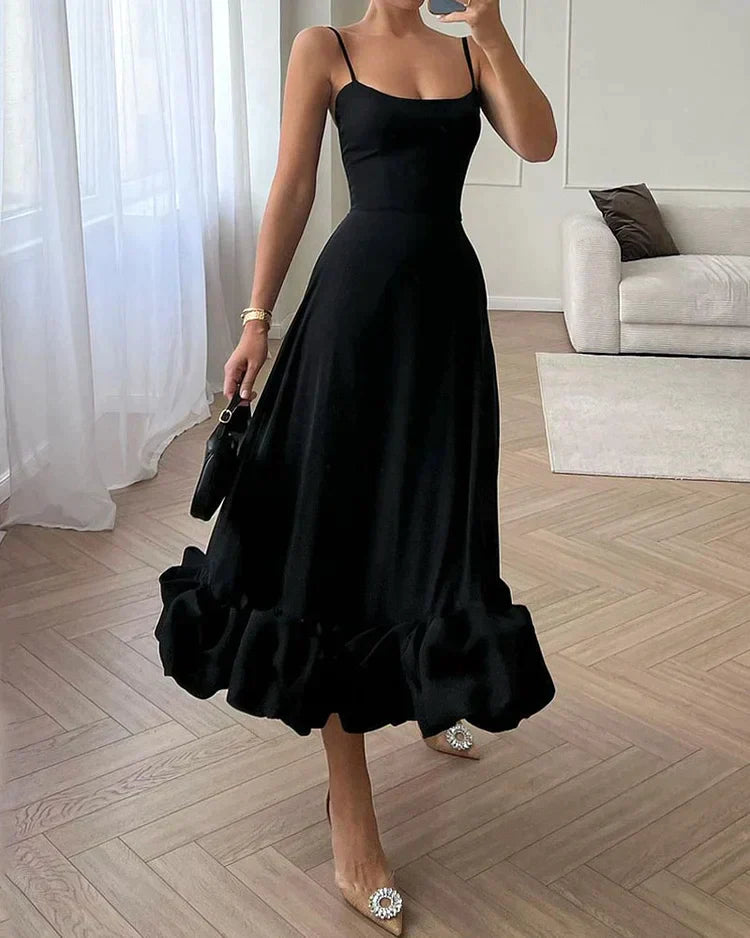 Festive Midi Dress - Sophia-Black-S-State of Style