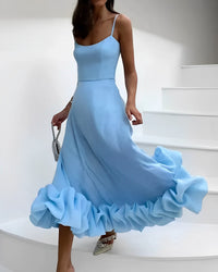 Festive Midi Dress - Sophia-Blue-S-State of Style