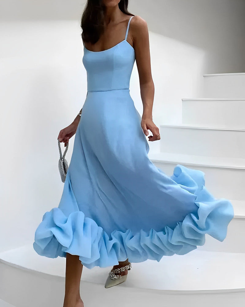 Festive Midi Dress - Sophia-Blue-S-State of Style