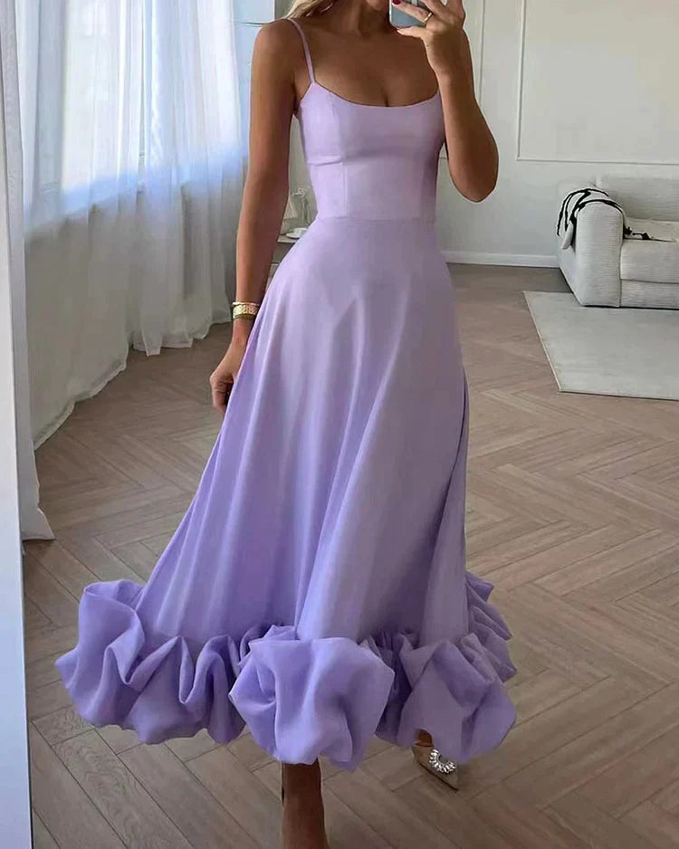 Festive Midi Dress - Sophia-Purple-S-State of Style