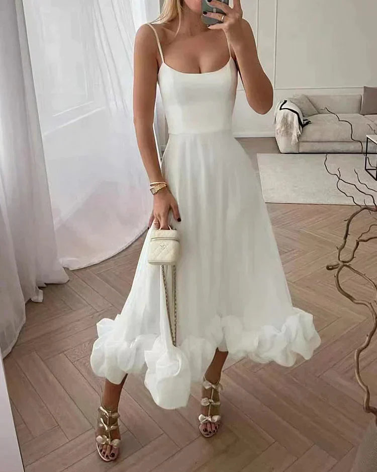 Festive Midi Dress - Sophia-White-S-State of Style