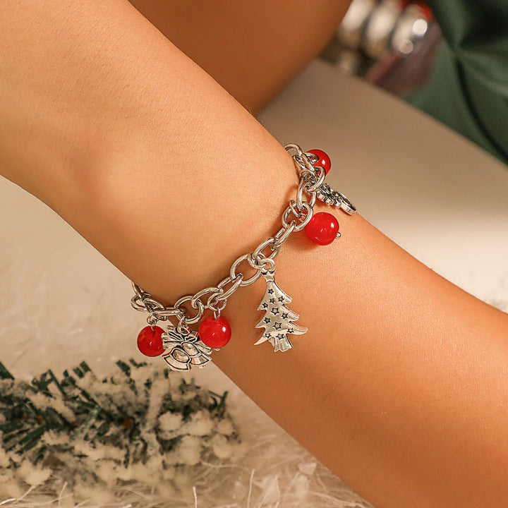 Festive Silver Charm Bracelet-State of Style